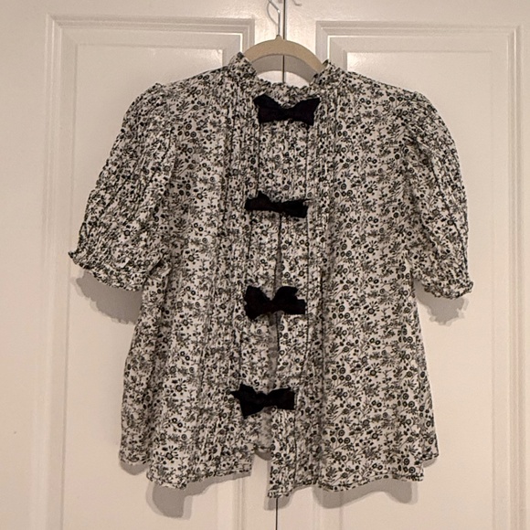 THE GREAT - The Songbird Top. -- White Meadow Floral - Picture 4 of 9